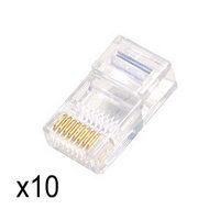 rj45 network plug crimp on 10 pack