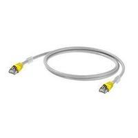 RJ45 (cross-over) Networks Cable CAT 6A S/FTP 0.30 m Grey UL-approved, Flame-retardant, incl. detent Weidmüller