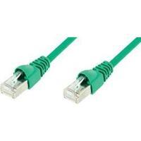 RJ49 Networks Cable CAT 6A S/FTP 0.50 m Green Flame-retardant, incl. detent Telegärtner