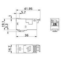 RJ45 module E-DAT CAT 6A Metz Connect 130910-I