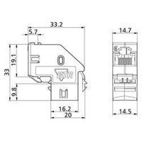 RJ45 module E-DAT CAT 6 Metz Connect 1309A1-I