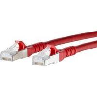 RJ49 Networks Cable CAT 6A S/FTP 0.50 m Red incl. detent Metz Connect
