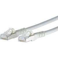 RJ49 Networks Cable CAT 6A S/FTP 0.50 m White incl. detent Metz Connect