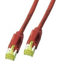 RJ49 Networks Cable CAT 6A S/FTP 30 m Red Flame-retardant, incl. detent DRAKA