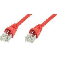 RJ49 Networks Cable CAT 6A S/FTP 0.50 m Red Flame-retardant, incl. detent Telegärtner
