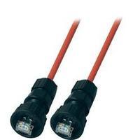 RJ49 Networks Cable CAT 6 S/FTP 3 m Red, Black Flame-retardant, incl. detent EFB Elektronik