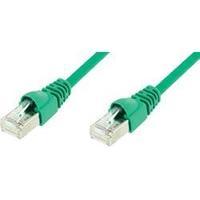 RJ49 Networks Cable CAT 5e F/UTP 50 m Green Flame-retardant, incl. detent Telegärtner