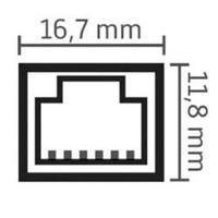 RJ49 Networks Cable CAT 6 S/FTP 15 m Black Oehlbach