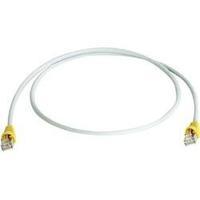 RJ45 (cross-over) Networks Cable CAT 6A S/FTP 2 m Grey Flame-retardant, incl. detent Telegärtner