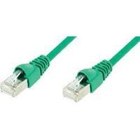 RJ49 Networks Cable CAT 5e F/UTP 25 m Green Flame-retardant, incl. detent Telegärtner