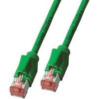 RJ49 Networks Cable CAT 6 S/FTP 0.50 m Green Flame-retardant, incl. detent Kerpen