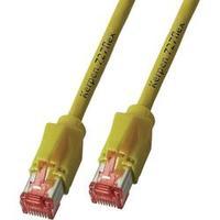 RJ49 Networks Cable CAT 6 S/FTP 0.50 m Yellow Flame-retardant, incl. detent Kerpen