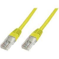 RJ49 Networks Cable CAT 5e U/UTP 0.50 m Yellow UL-approved Digitus Professional