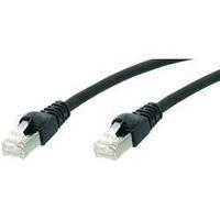 RJ49 Networks Cable CAT 5e F/UTP 0.50 m Black Flame-retardant, incl. detent Telegärtner