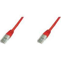 RJ49 Networks Cable CAT 5e U/UTP 0.50 m Red UL-approved Digitus Professional