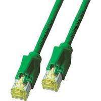 RJ49 Networks Cable CAT 6A S/FTP 0.50 m Green Flame-retardant, incl. detent DRAKA