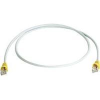 RJ45 (cross-over) Networks Cable CAT 6A S/FTP 1 m Grey Flame-retardant, incl. detent Telegärtner