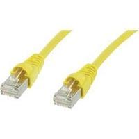 RJ49 Networks Cable CAT 6A S/FTP 0.50 m Yellow Flame-retardant, incl. detent Telegärtner