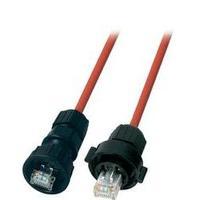 RJ49 Networks Cable CAT 6 S/FTP 5 m Red, Black Flame-retardant, incl. detent EFB Elektronik
