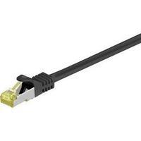 RJ49 Networks Cable S/FTP 7.50 m Black incl. detent, gold plated connectors Goobay