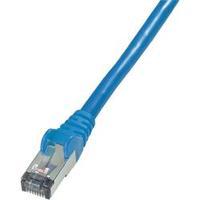 RJ49 Networks Cable CAT 6 S/FTP 0.50 m Blue Flame-retardant, incl. detent Goobay