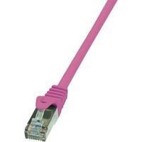 RJ49 Networks Cable CAT 6 F/UTP 1 m Pink incl. detent LogiLink