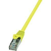 rj49 networks cable cat 6 futp 025 m yellow incl detent logilink