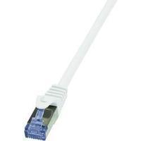 RJ49 Networks Cable CAT 6A S/FTP 15 m White Flame-retardant, incl. detent LogiLink