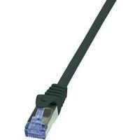 RJ49 Networks Cable CAT 6A S/FTP 2 m Black Flame-retardant, incl. detent LogiLink