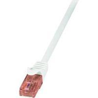 RJ49 Networks Cable CAT 6 U/UTP 3 m White Flame-retardant, incl. detent LogiLink