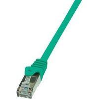 rj49 networks cable cat 6 futp 025 m green incl detent logilink