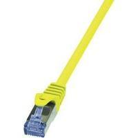 RJ49 Networks Cable CAT 6A S/FTP 3 m Yellow Flame-retardant, incl. detent LogiLink