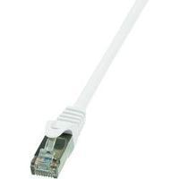 RJ49 Networks Cable CAT 6 F/UTP 0.25 m White incl. detent LogiLink