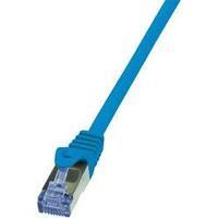 RJ49 Networks Cable CAT 6A S/FTP 10 m Blue Flame-retardant, incl. detent LogiLink