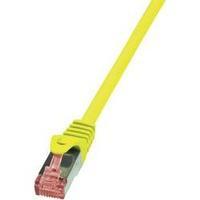 RJ49 Networks Cable CAT 6 S/FTP 0.25 m Yellow Flame-retardant, incl. detent LogiLink