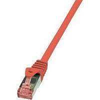 RJ49 Networks Cable CAT 6 S/FTP 2 m Red Flame-retardant, incl. detent LogiLink