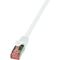 RJ49 Networks Cable CAT 6 S/FTP 15 m White Flame-retardant, incl. detent LogiLink