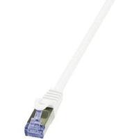 RJ49 Networks Cable S/FTP 7.50 m White gold plated connectors, Flame-retardant, incl. detent LogiLink