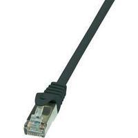 RJ49 Networks Cable CAT 6 F/UTP 0.50 m Black incl. detent LogiLink