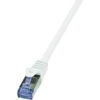 RJ49 Networks Cable CAT 6A S/FTP 1 m White Flame-retardant, incl. detent LogiLink