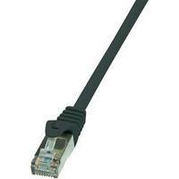 RJ49 Networks Cable CAT 5e F/UTP 0.25 m Black incl. detent LogiLink