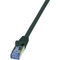 RJ49 Networks Cable CAT 6A S/FTP 10 m Black Flame-retardant, incl. detent LogiLink