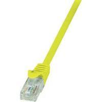 RJ49 Networks Cable CAT 5e U/UTP 0.25 m Yellow incl. detent LogiLink