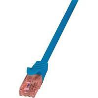 RJ49 Networks Cable CAT 6 U/UTP 5 m Blue Flame-retardant, incl. detent LogiLink