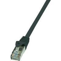 RJ49 Networks Cable CAT 6 F/UTP 0.25 m Black incl. detent LogiLink