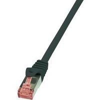 RJ49 Networks Cable CAT 6 S/FTP 1.50 m Black Flame-retardant, incl. detent LogiLink