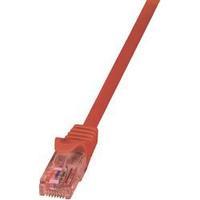 RJ49 Networks Cable CAT 6 U/UTP 3 m Red Flame-retardant, incl. detent LogiLink