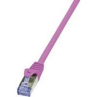 RJ49 Networks Cable S/FTP 10 m Purple gold plated connectors, Flame-retardant, incl. detent LogiLink