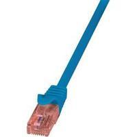 RJ49 Networks Cable CAT 6 U/UTP 10 m Blue Flame-retardant, incl. detent LogiLink