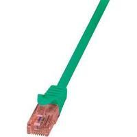 RJ49 Networks Cable CAT 6 U/UTP 5 m Green Flame-retardant, incl. detent LogiLink